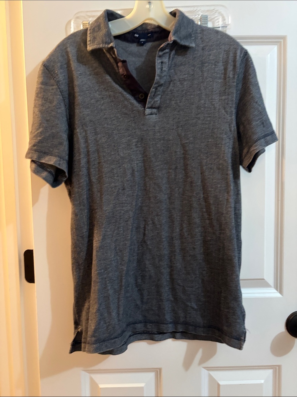 GAP Men's Gray Short-Sleeve Polo